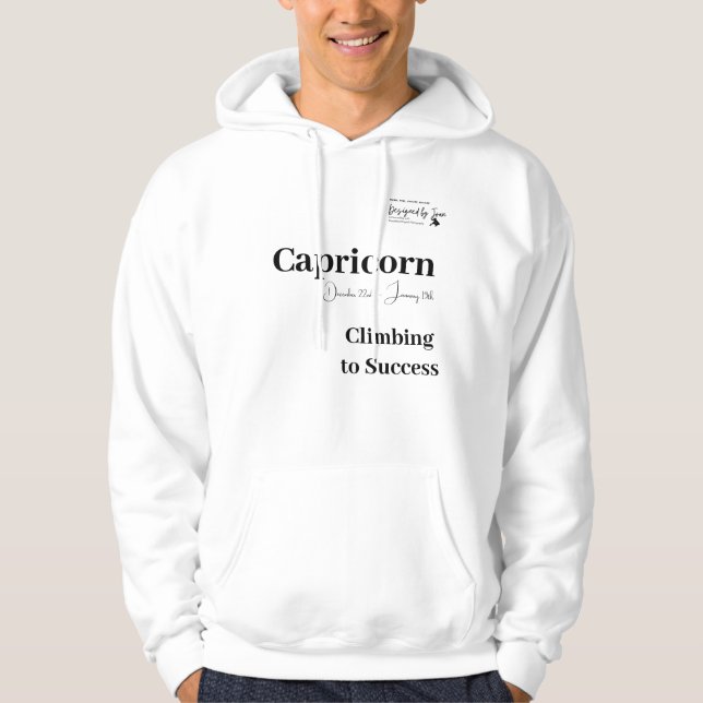 Designed by Joan Capricorn Zodiac Hoodie (Vorderseite)