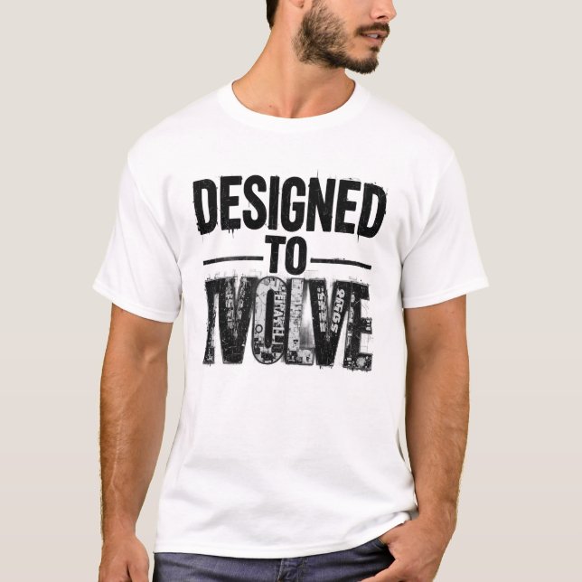 Designed to Evolve Men T Shirt Motivational Growth (Vorderseite)