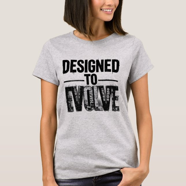 Designed to Evolve Women T Shirt Motivational Grow (Vorderseite)