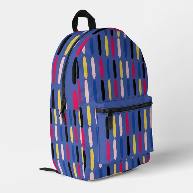 Designer-Backpack Bedruckter Rucksack (Rückseitige Ecke links)