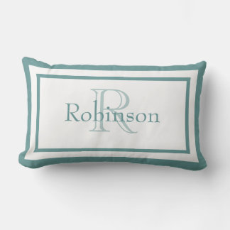 Designer Blau/Weiß Monogramm Name Keepake Pillow Lendenkissen