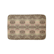 Designer-Blumenmatte mit weichem Braun und Pfirsic