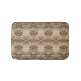 Designer-Blumenmatte mit weichem Braun und Pfirsic Badematte