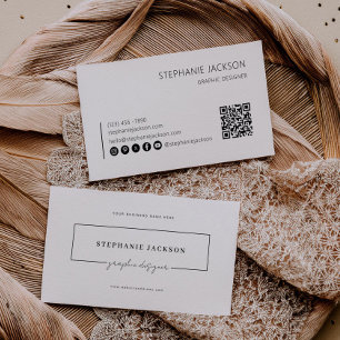 Designer Business Card Scan QR Code Visitenkarte