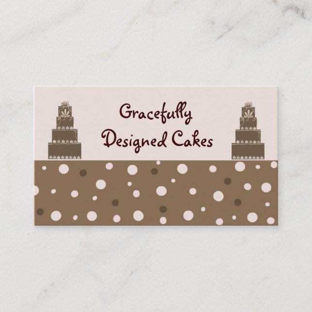 Designer Cakes und Kleine Punkte Visitenkarte (Vorderseite)
