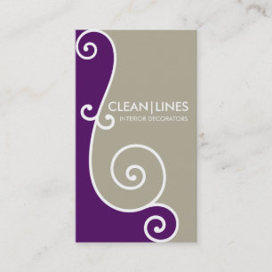 DESIGNER CARD Art Nouveau Curled Division Visitenkarte