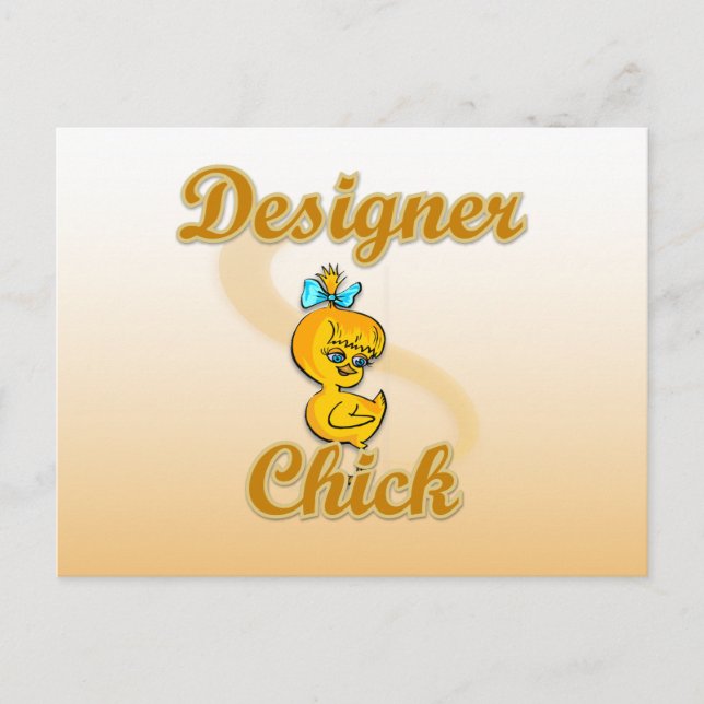 Designer Chick Postkarte (Vorderseite)