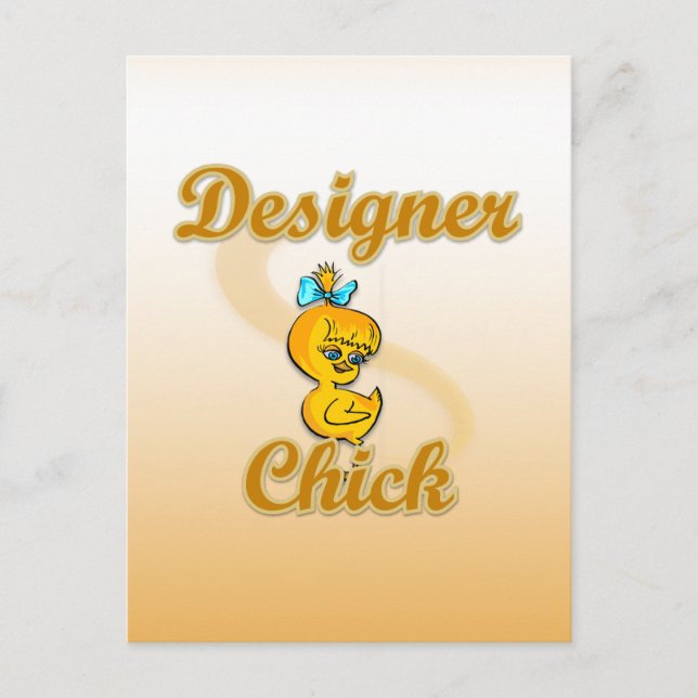 Designer Chick Postkarte (Vorderseite)