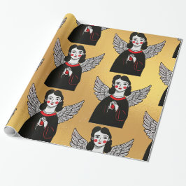 Designer Christmas Angel Muster Wrapping Paper Geschenkpapier
