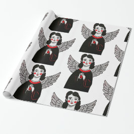 Designer Christmas Angel Muster Wrapping Paper Geschenkpapier