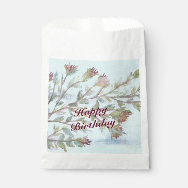 Designer Cookie Gefallen Beutel in Wasserfarbe Geschenktütchen (Vorderseite)