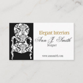 Designer-Damast-Muster-Vintager Spitze-Stuhl Visitenkarte