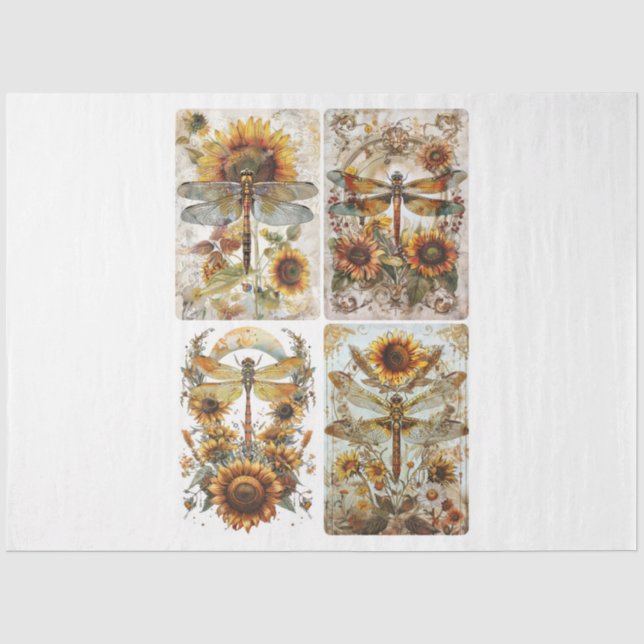 Designer Dragonflies Seidenpapier (Vorderseite)