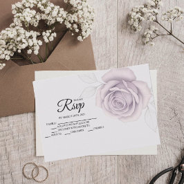 Designer Elegante Lila Rose RSVP-Karten RSVP Karte