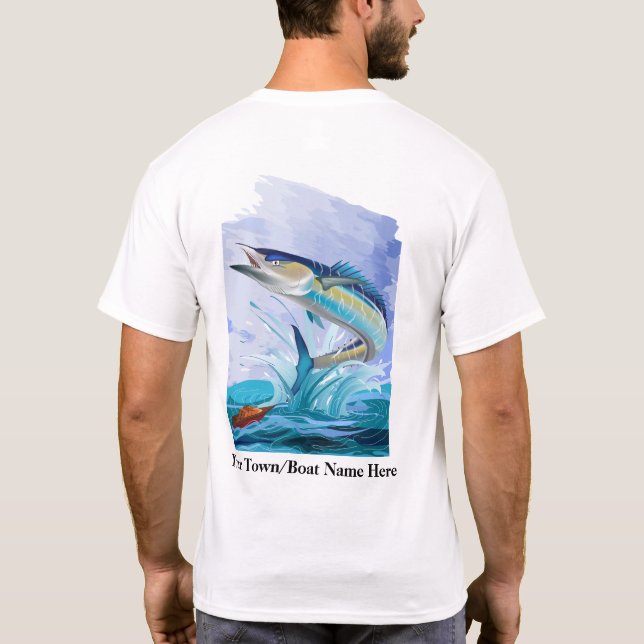 Designer Fishing-T - Shirt. Der Wahoo mit Attitude T-Shirt (Rückseite)