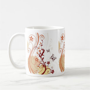 DESIGNER FLORAL COFFEE TASSE