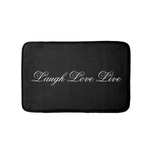 Designer Floral Mat mit lachender Liebe live Badematte