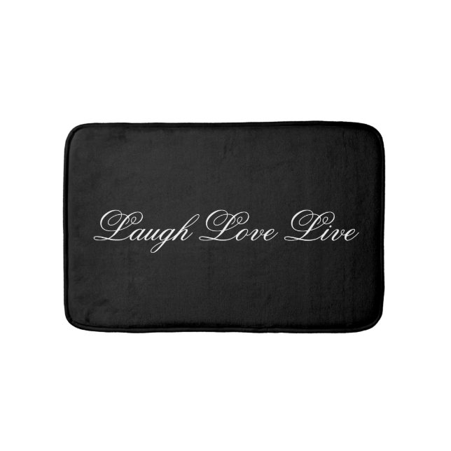 Designer Floral Mat mit lachender Liebe live Badematte (Vorderseite)