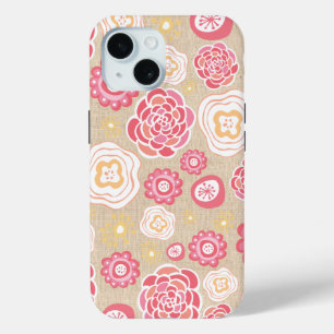 Designer Floral Pattern Apple Iphone 15 Coque de c