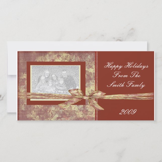 Designer Foto Weihnachtskartenvorlage Feiertagskarte (Vorderseite)