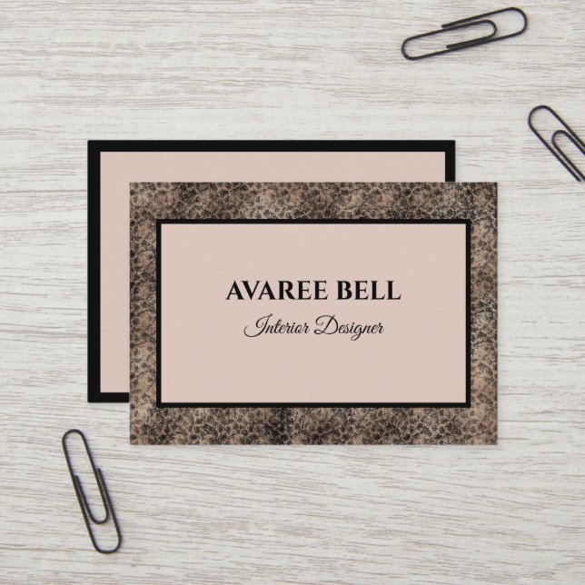 Designer für Burgund und Schwarzes Interieur Visitenkarte (Vorderseite/Rückseite Beispiel)