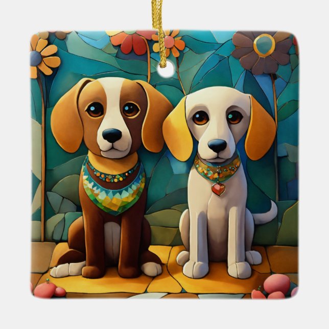 "Designer für Heimtiere" Keramikornament (Vorderseite)