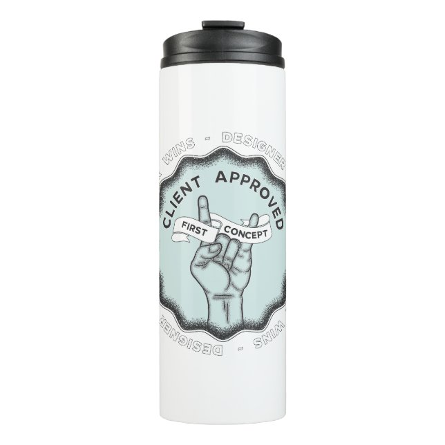 Designer gewinnt #1 thermosbecher (Vorderseite)