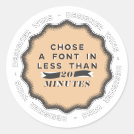 Designer gewinnt #2 runder aufkleber