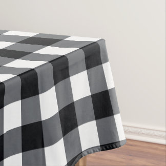 Designer Gingham Muster schwarz-weiß Tischdecke