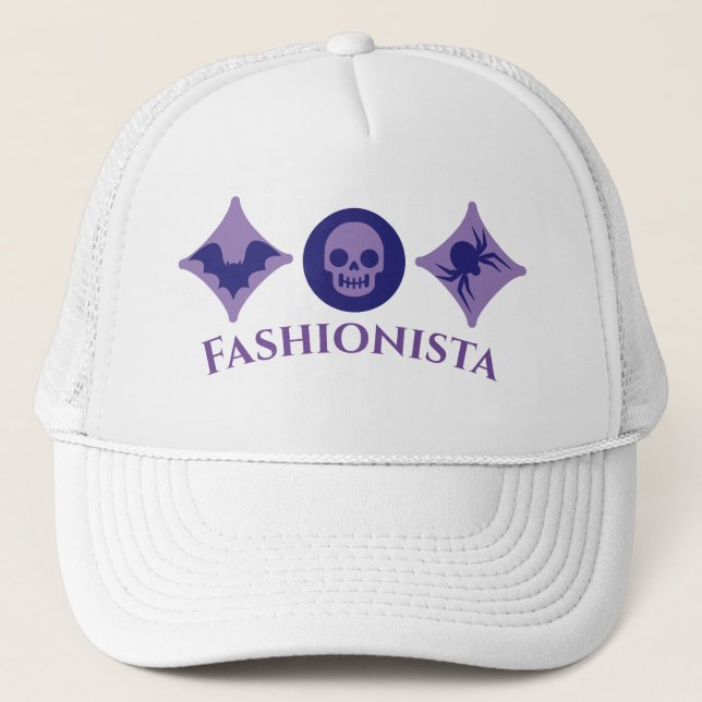 "Designer Halloween, Vuitton Inspiriert Truckerkappe (Vorderseite)