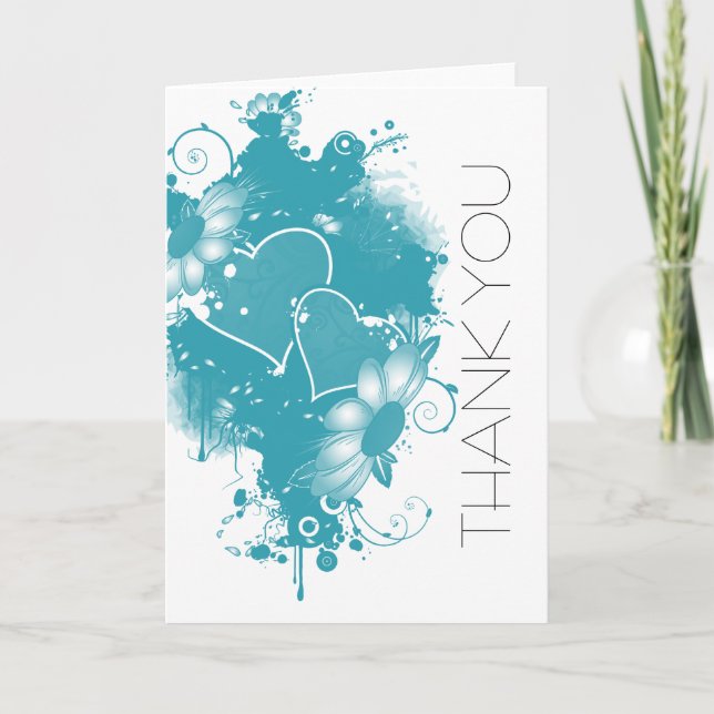 DESIGNER-HOCHZEIT DANKEN IHNEN ANMERKUNGEN DANKESKARTE (Vorderseite)