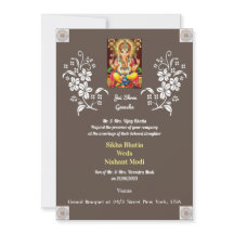 Designer Indian Ganesha Faire-part de mariage