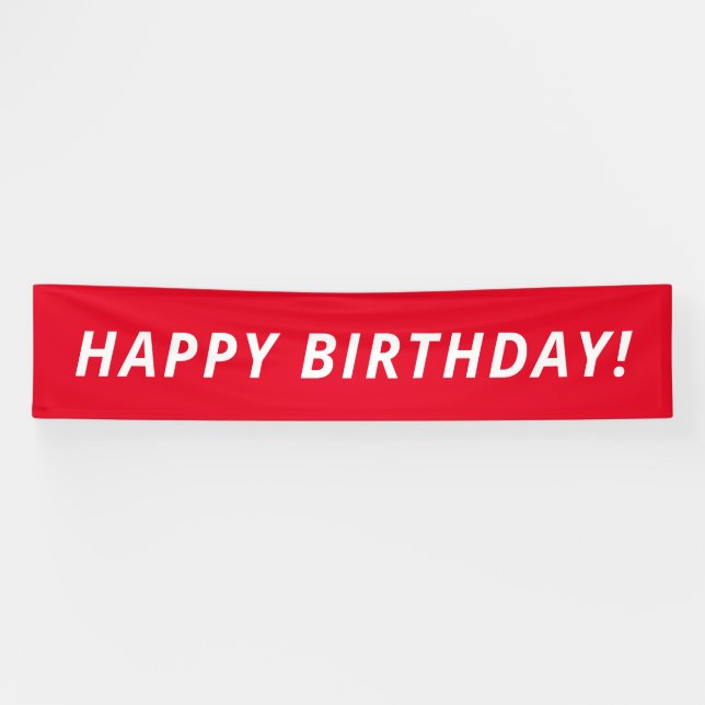 Designer Inspiriert Red Birthday Banner (Horizontal)