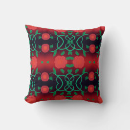 Designer-Kissen mit fett geblümtem Druck in Reds Kissen