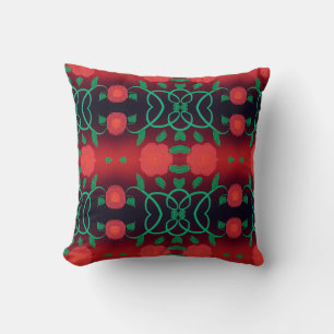 Designer-Kissen mit fett geblümtem Druck in Reds Kissen