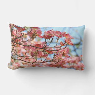 Designer-Kissen Rosa Dogwood-Blumen Blauer Himmel Lendenkissen