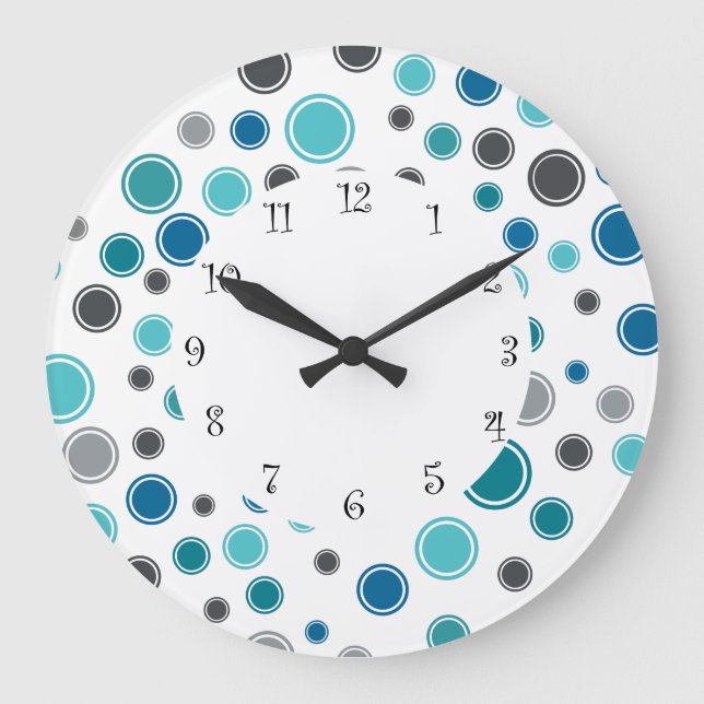 Designer Kitchen Wall Clocks Große Wanduhr (Vorderseite)