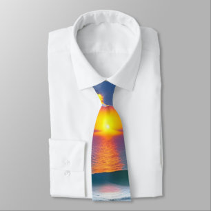 Designer-Krawatte, Sonnenaufgangswellen Krawatte
