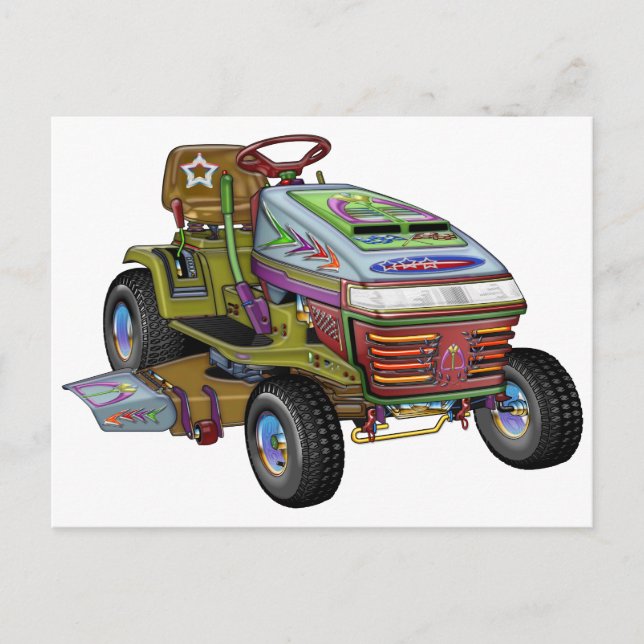 Designer Lawnmower Postkarte (Vorderseite)