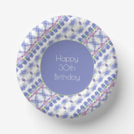 Designer Lila weiß und grün Pappteller