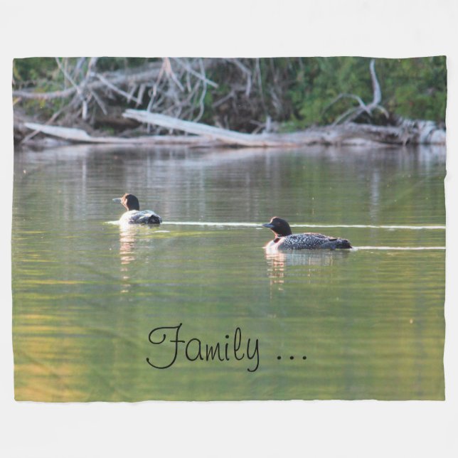 Designer Loon Fleece Blanket (Vorderseite (Horizontal))