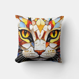 Designer Mosaic Cat Kissen Kissen Kissen werfen