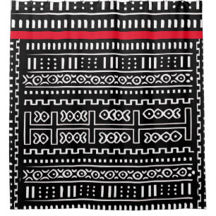 Designer Mudcloth Duschvorhang
