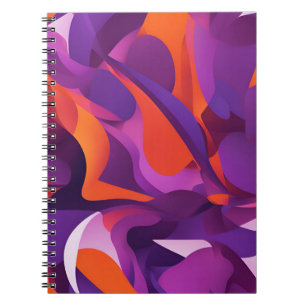 Designer-Notebook mit Abstraktem Lila und orangefa Notizblock