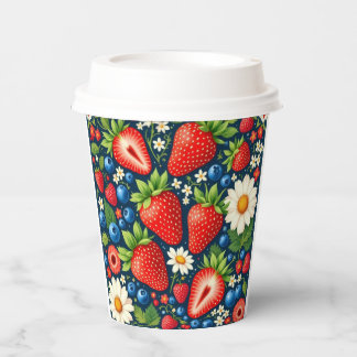 Designer Paper Cup w/Lid Pappbecher