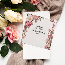 Designer Pink Blume Bouquet Danke Karte