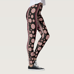 Designer Pink Print Yoga Pants Leggings