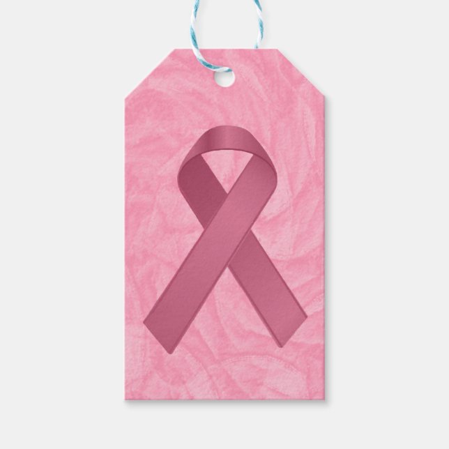 Designer Pink Ribbon Geschenkanhänger (Vorderseite)