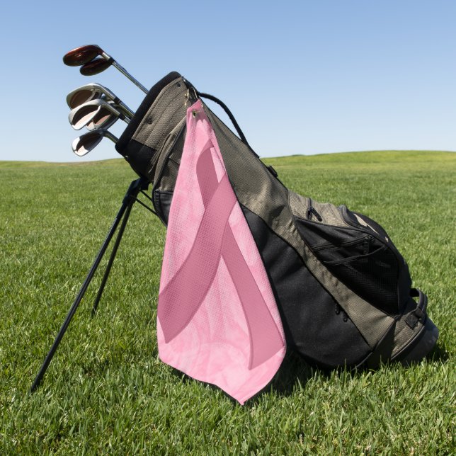 Designer Pink Ribbon Golfhandtuch (Gras)