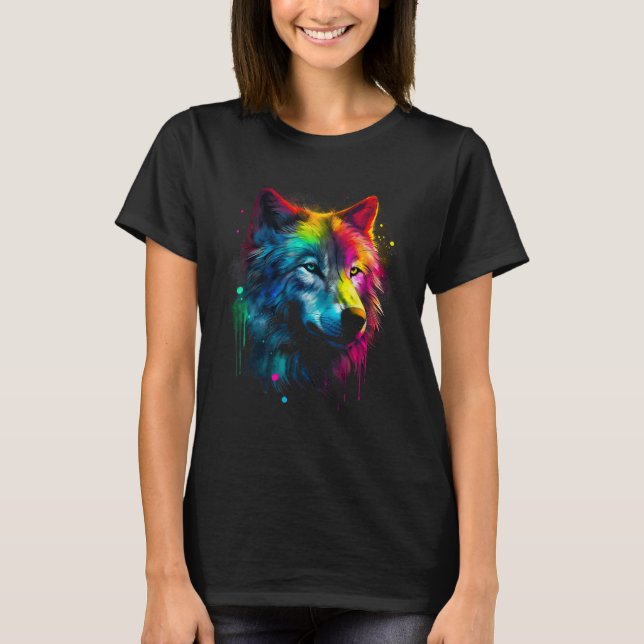 Designer Professional Artist Wolf T-Shirt (Vorderseite)